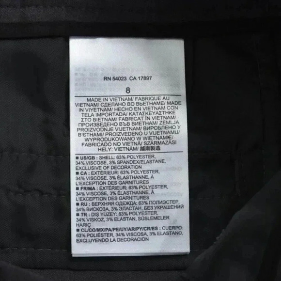 Banana  Republic Factory Ryan Fit Trouser Pants Charcoal Gray Size 8 - Picture 6 of 9